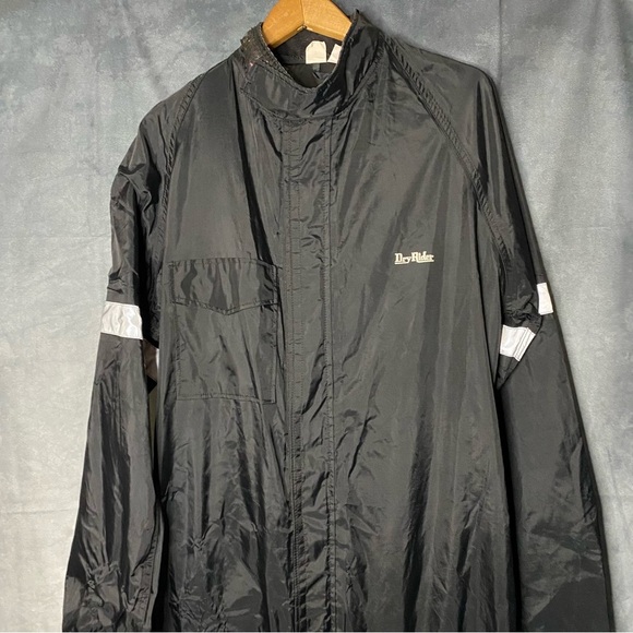 Motorcycle Rain Wet Weather Jumpsuit XL Full Body Waterproof Reflective Strips - Picture 3 of 9